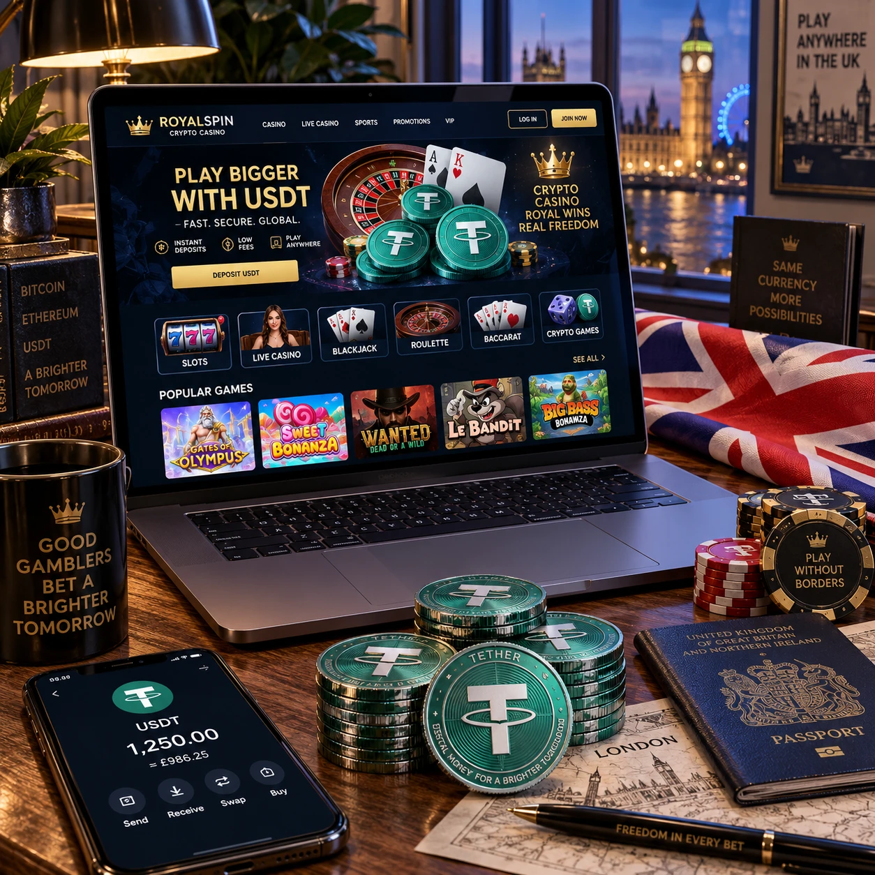 Best USDT Casino Options for UK Players in 2026: A Practical Guide to Licensing, Crypto Payments, Bonuses, Security, and Responsible Gambling
